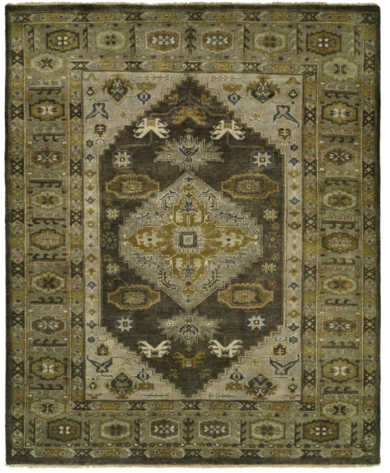 Guild 048 Grey Smoke / Slate Handknotted Rug