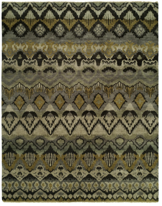 Guild 053 Grey / Khaki Handknotted Rug