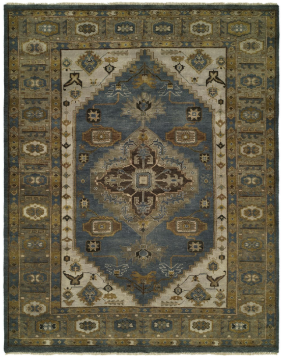 Guild 049 Slate Blue Handknotted Rug