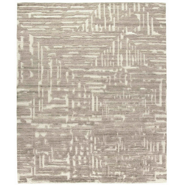 High Low Textured Handknotted Rug Natural