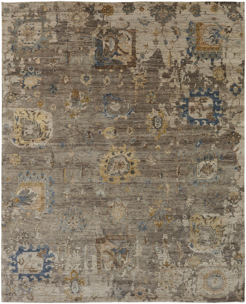 Terra 089 Heather Brown Handknotted Rug