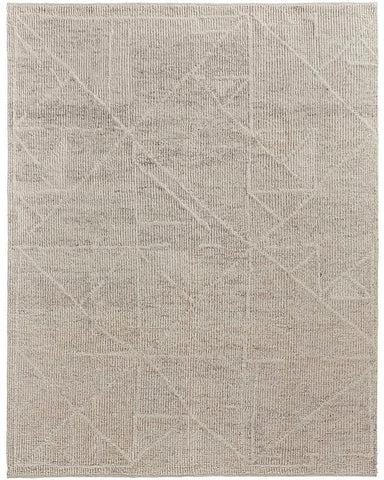 Contemporary Ivory Geometric Rug