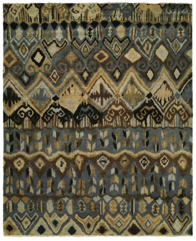 Guild 052 Granite Grey / Earth Tones Handknotted Rug