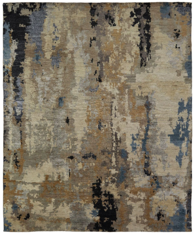 Marlowe 950 Tans/Blues Handknotted Rug