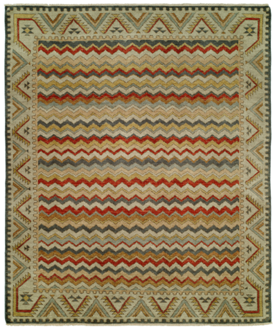 Bryce 798 Flame Multi Handknotted Rug