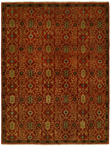Guild 041 Cinnabar Red Handknotted Rug