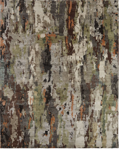 Marlowe 956 Khaki/Grey Handknotted Rug