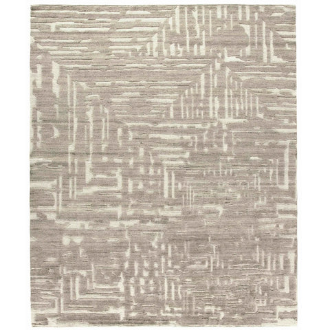High Low Textured Handknotted Rug Natural