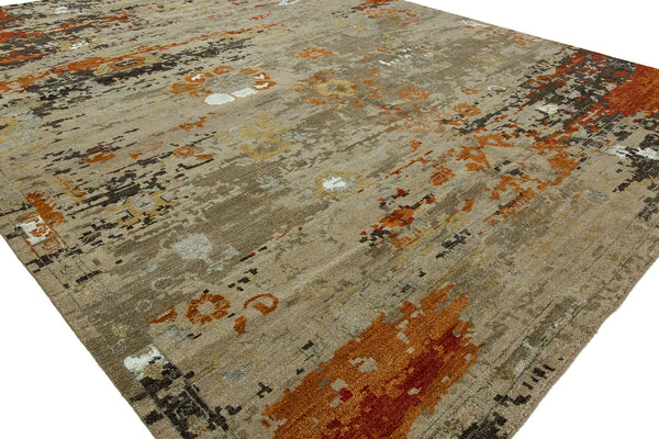 Wool and Bamboo Silk Oushak Spice