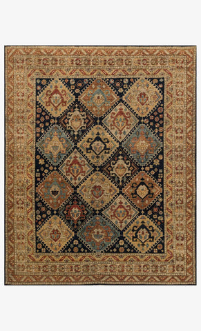 Heritage Navy Handknotted Rug (52HQ01)