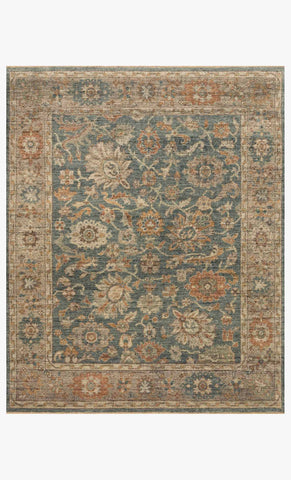 Heritage Blue Beige Handknotted Rug (52HQ07)