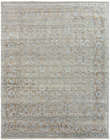 Wool Tone on Tone Rug Pale Blue