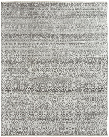 Wool Tone on Tone Rug Grey