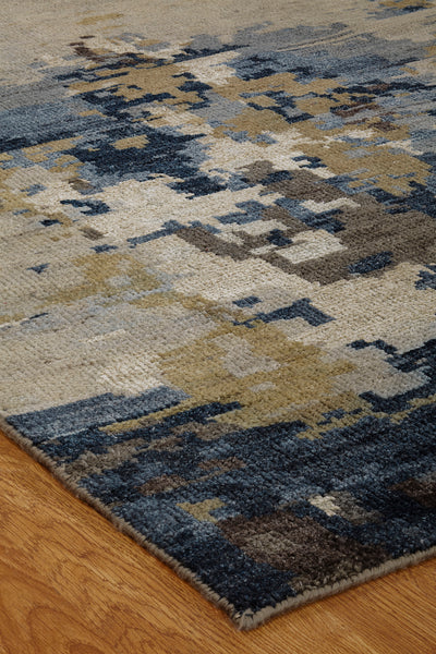 Wool and Bamboo Silk Colorwash Blue