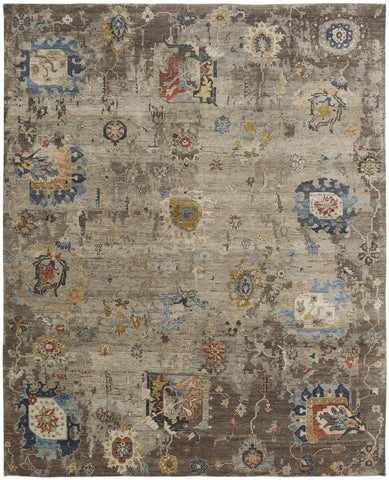 Terra 090 Camel / Brown Handknotted Rug