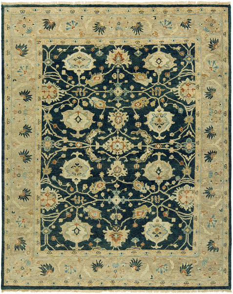 Ushak Indigo Handknotted Rug