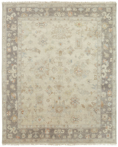 Ushak Ivory Handknotted Rug